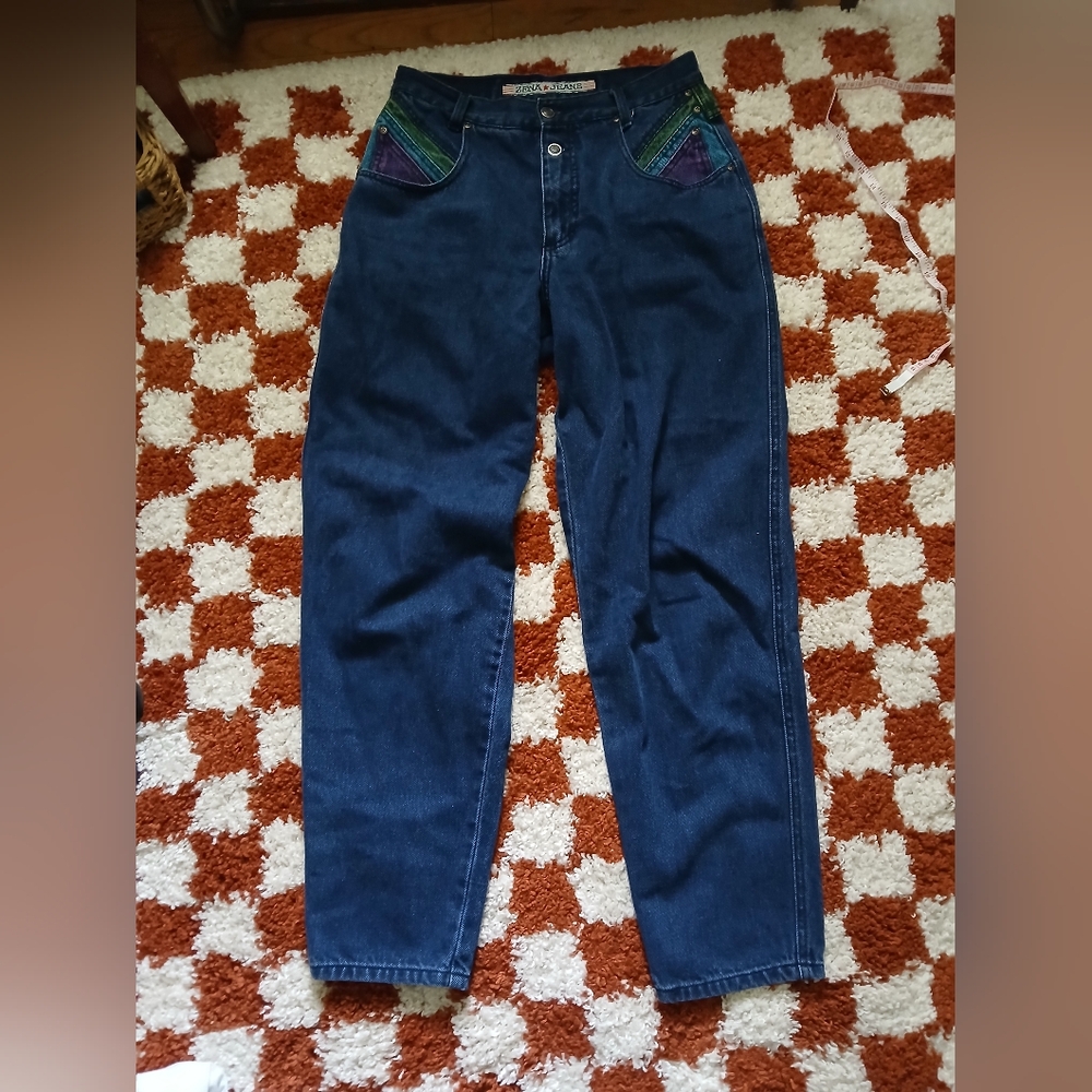 Vintage 80s Zena Colorblock Mom Jeans